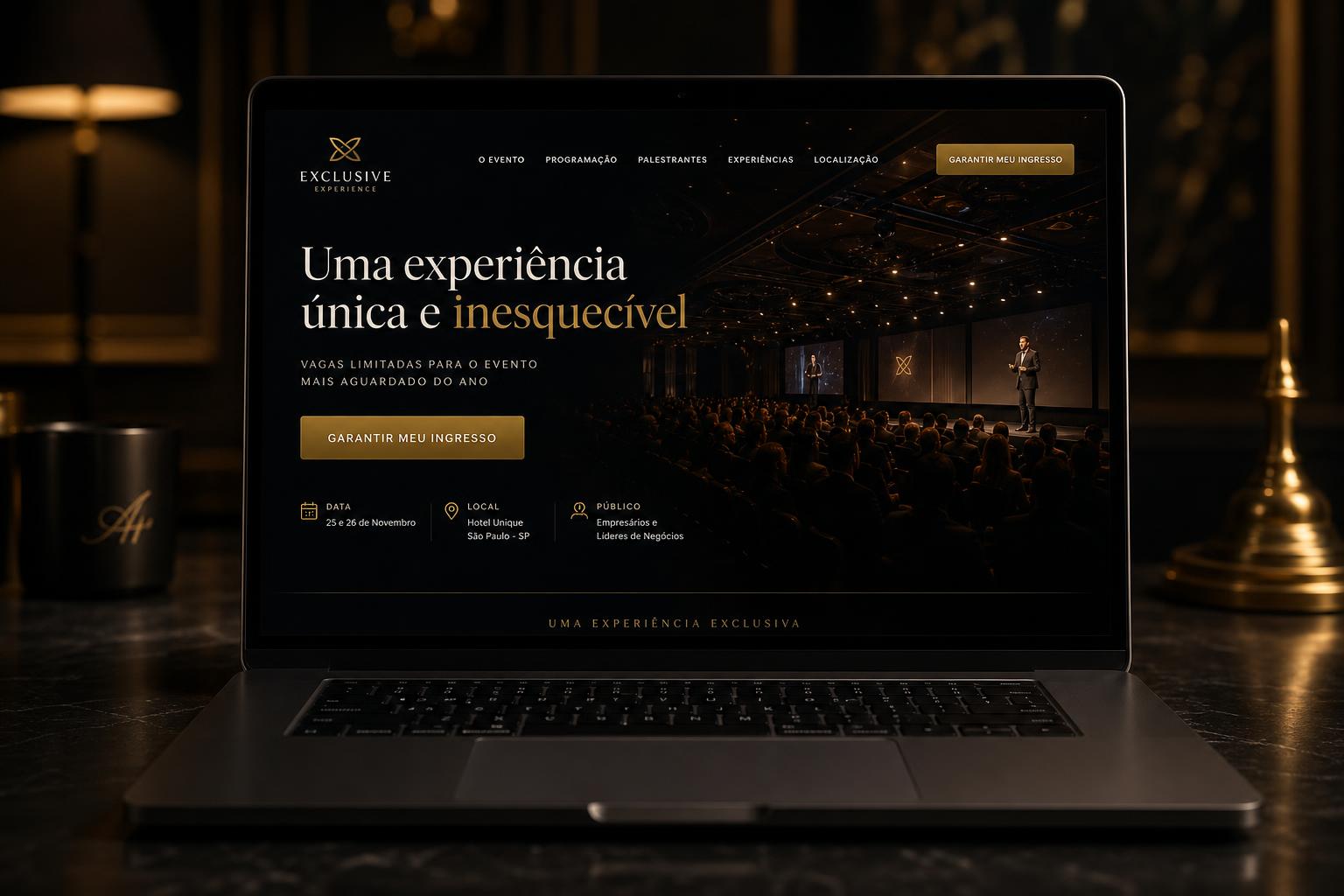 Landing page para Evento Premium Experience